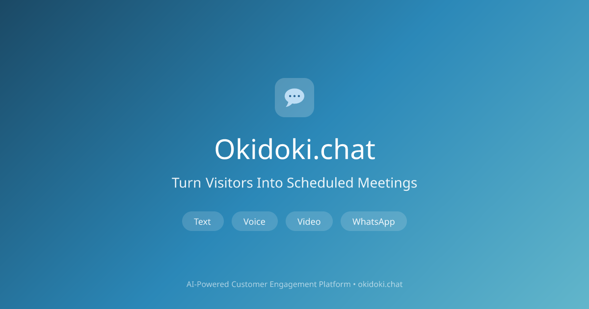 Okidoki.chat - Turn Visitors Into Scheduled Meetings